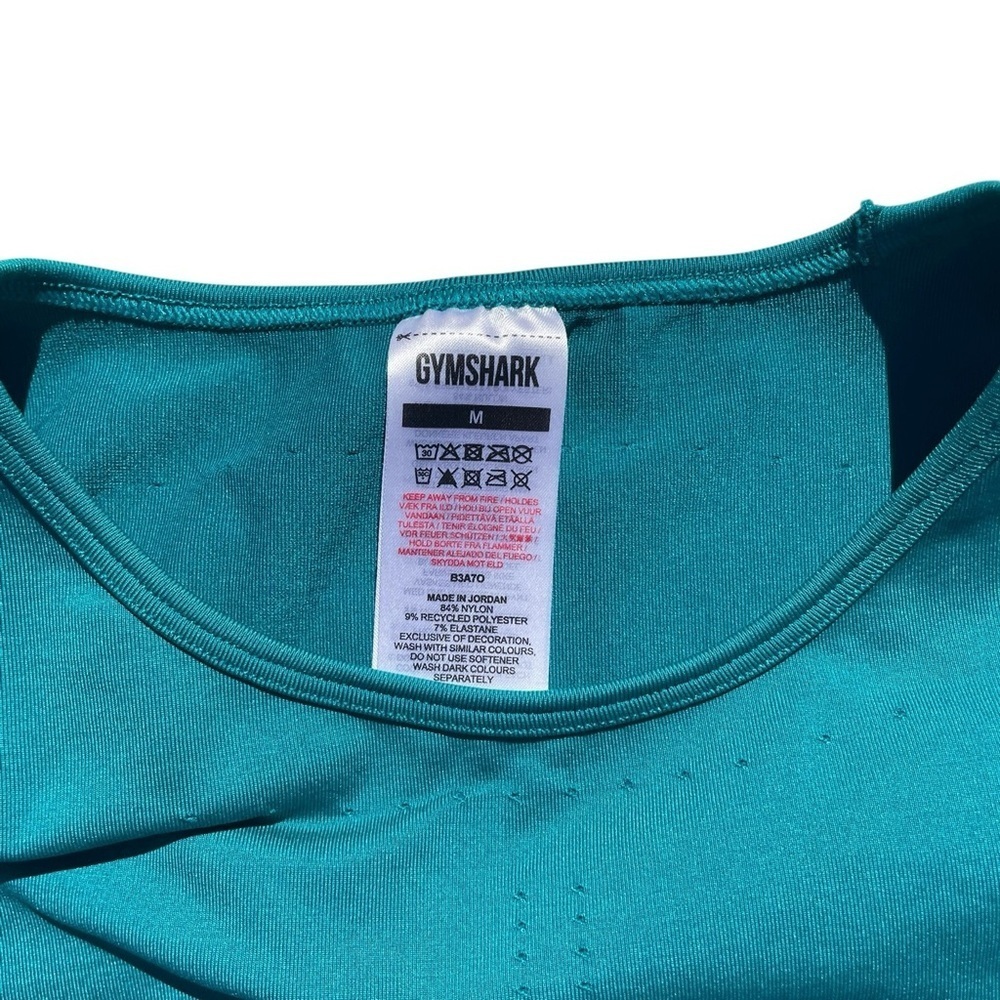 Gymshark sweat seamless midi tank sleeveless crop workout gym teal women medium - Picture 5 of 8